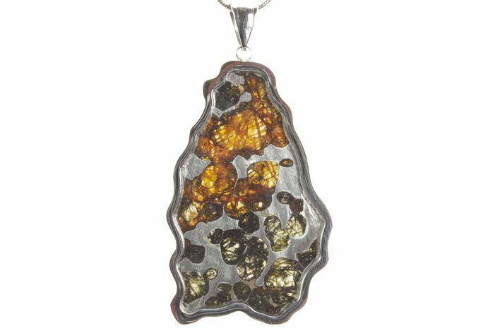 Sericho Pallasite Meteorite Pendant - Kenya #364121